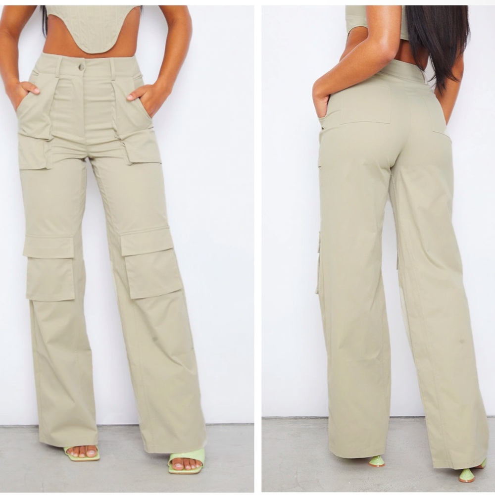 Pretty little thing cargo pants stone